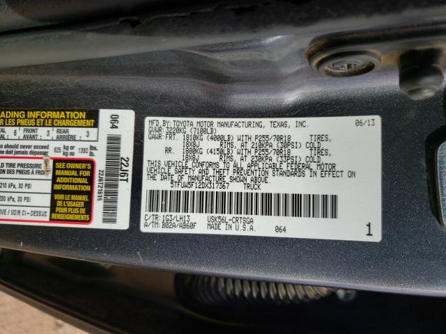 Photo 9 VIN: 5TFUW5F12DX317367 - TOYOTA TUNDRA DOU 