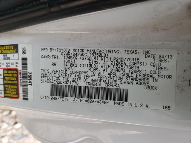 Photo 9 VIN: 5TFUX4EN2DX021776 - TOYOTA TACOMA ACC 