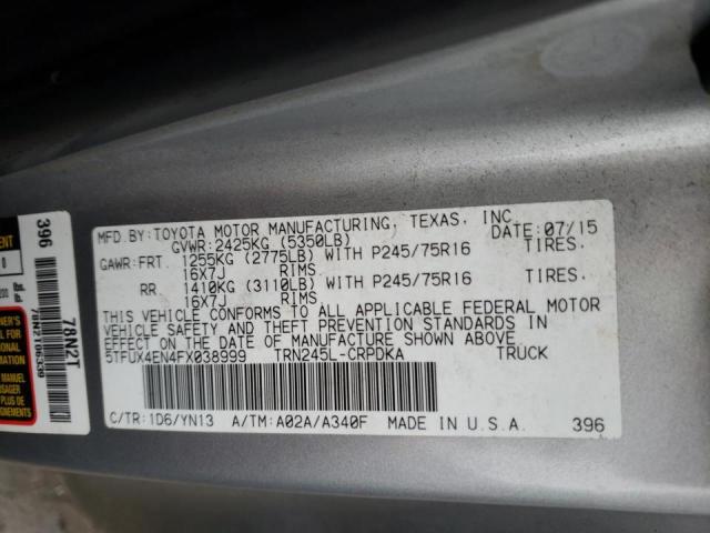 Photo 9 VIN: 5TFUX4EN4FX038999 - TOYOTA TACOMA ACC 