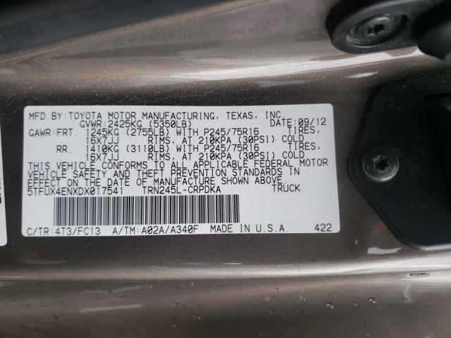 Photo 9 VIN: 5TFUX4ENXDX017541 - TOYOTA TACOMA ACC 