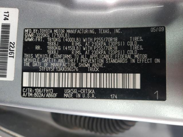 Photo 11 VIN: 5TFUY5F13AX096576 - TOYOTA TUNDRA DOU 