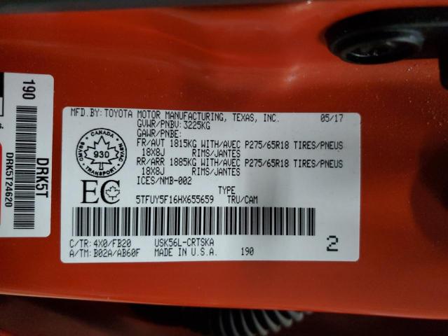 Photo 11 VIN: 5TFUY5F16HX655659 - TOYOTA TUNDRA DOU 