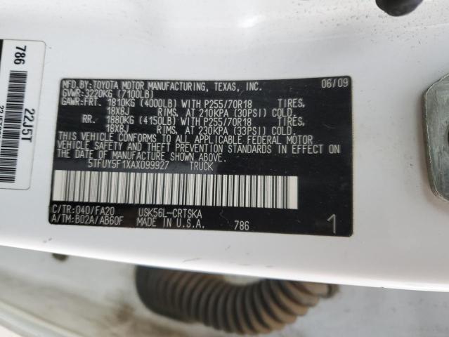 Photo 12 VIN: 5TFUY5F1XAX099927 - TOYOTA TUNDRA DOU 