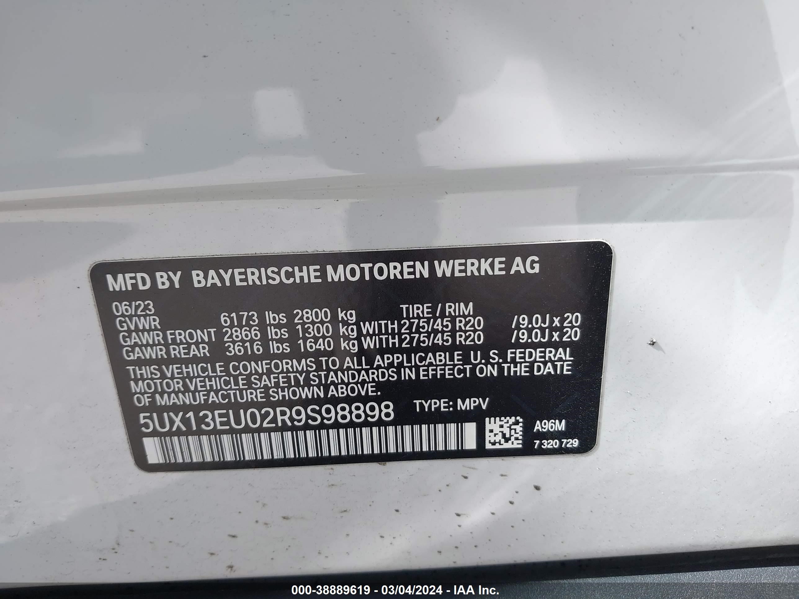 Photo 8 VIN: 5UX13EU02R9S98898 - BMW X5 