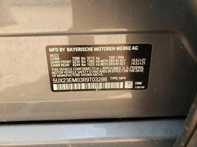 Photo 12 VIN: 5UX23EM03R9T03286 - BMW X7 XDRIVE4 