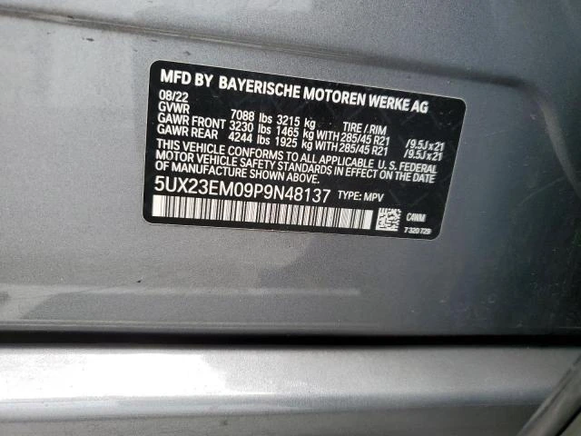 Photo 12 VIN: 5UX23EM09P9N48137 - BMW X7 XDRIVE4 