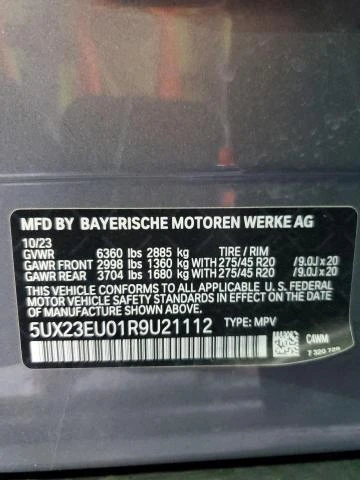 Photo 11 VIN: 5UX23EU01R9U21112 - BMW X5 XDRIVE4 