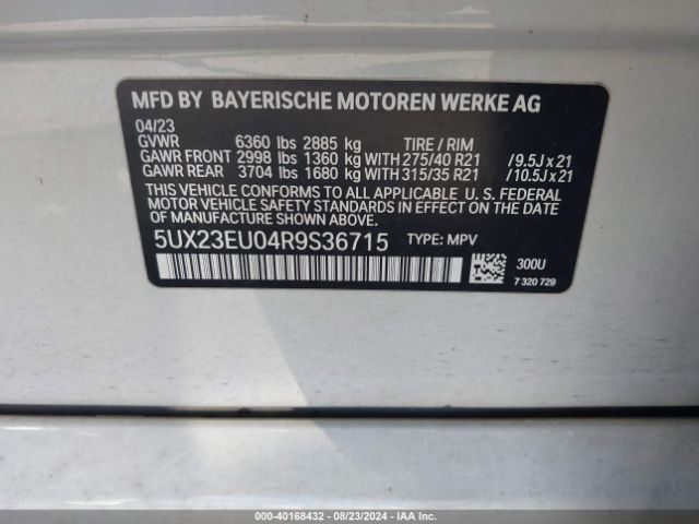 Photo 8 VIN: 5UX23EU04R9S36715 - BMW X5 