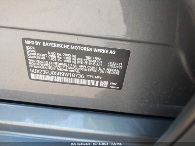 Photo 8 VIN: 5UX23EU05R9W18736 - BMW X5 