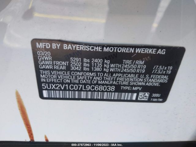 Photo 8 VIN: 5UX2V1C07L9C68038 - BMW X4 