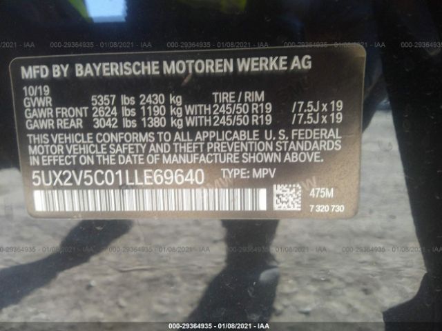 Photo 8 VIN: 5UX2V5C01LLE69640 - BMW X4 