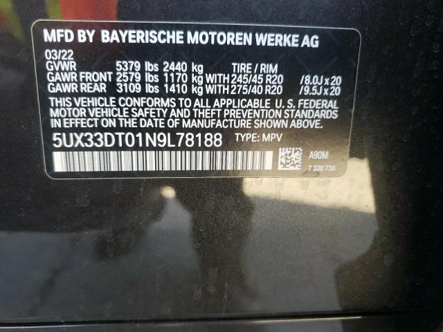 Photo 9 VIN: 5UX33DT01N9L78188 - BMW X4 XDRIVE3 