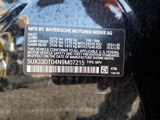 Photo 12 VIN: 5UX33DT04N9M07215 - BMW X4 