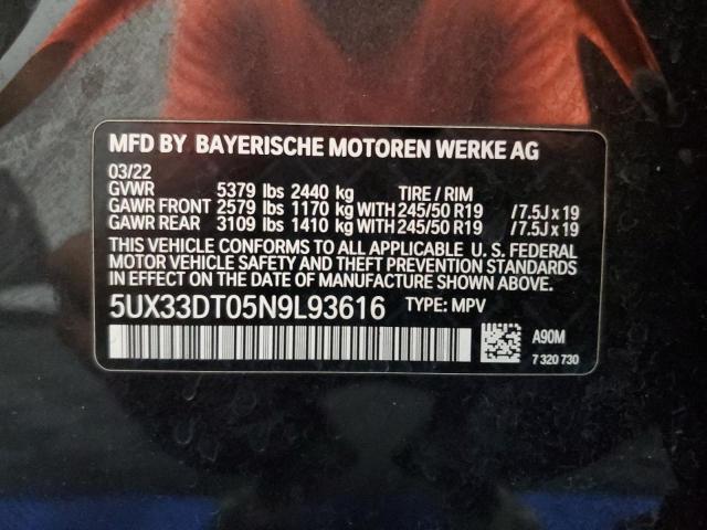 Photo 12 VIN: 5UX33DT05N9L93616 - BMW X4 XDRIVE3 