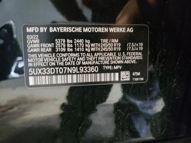 Photo 12 VIN: 5UX33DT07N9L93360 - BMW X4 XDRIVE3 