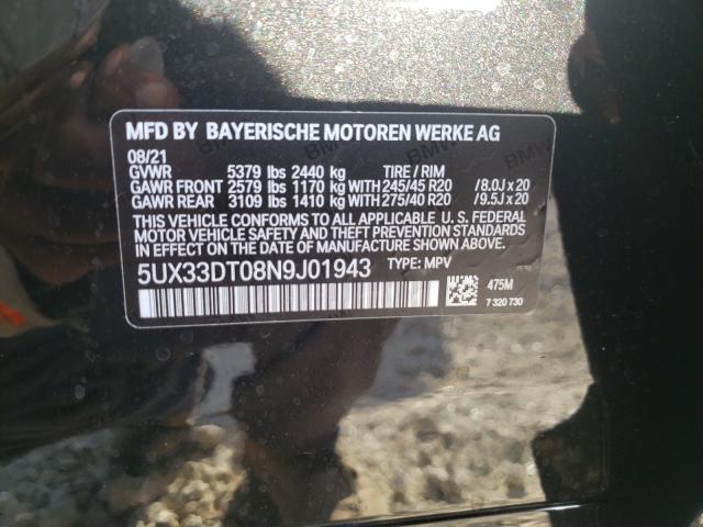 Photo 9 VIN: 5UX33DT08N9J01943 - BMW X4 