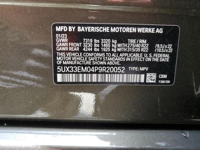 Photo 13 VIN: 5UX33EM04P9R20052 - BMW X7 M60I 