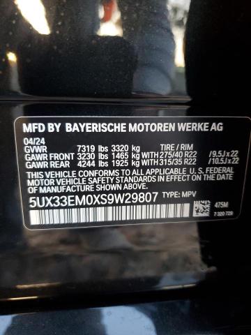 Photo 13 VIN: 5UX33EM0XS9W29807 - BMW X7 M60I 