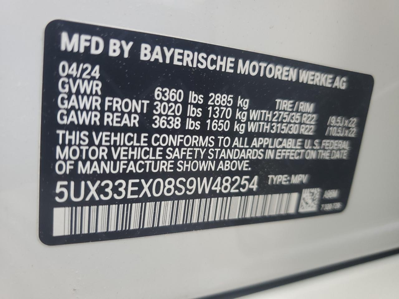 Photo 12 VIN: 5UX33EX08S9W48254 - BMW X6 