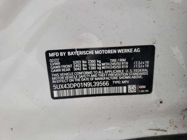 Photo 12 VIN: 5UX43DP01N9L39566 - BMW X3 SDRIVE3 