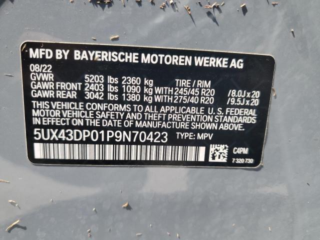 Photo 12 VIN: 5UX43DP01P9N70423 - BMW X3 SDRIVE3 