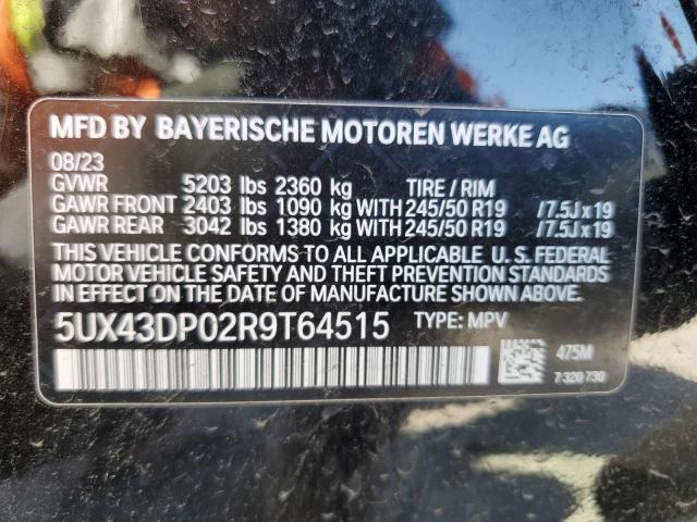 Photo 11 VIN: 5UX43DP02R9T64515 - BMW X3 