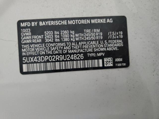 Photo 12 VIN: 5UX43DP02R9U24826 - BMW X3 