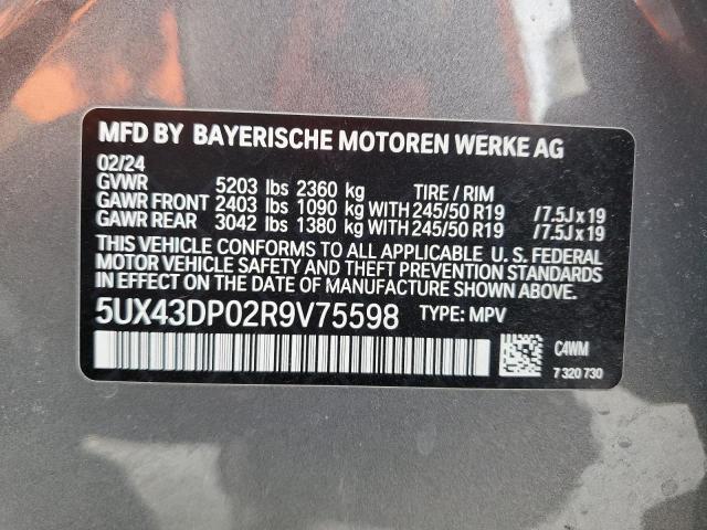 Photo 11 VIN: 5UX43DP02R9V75598 - BMW X3 