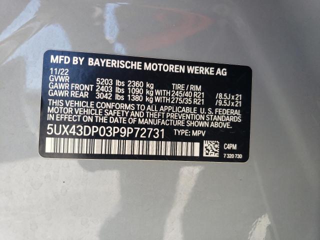 Photo 12 VIN: 5UX43DP03P9P72731 - BMW X3 SDRIVE3 