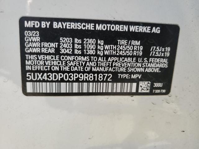 Photo 12 VIN: 5UX43DP03P9R81872 - BMW X3 SDRIVE3 