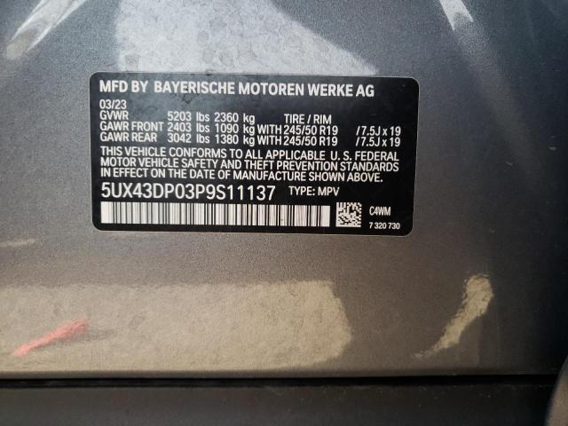 Photo 12 VIN: 5UX43DP03P9S11137 - BMW X3 SDRIVE3 