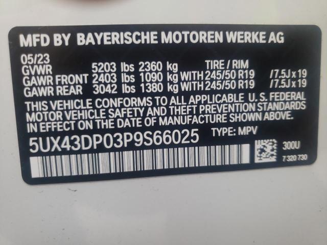 Photo 13 VIN: 5UX43DP03P9S66025 - BMW X3 SDRIVE3 