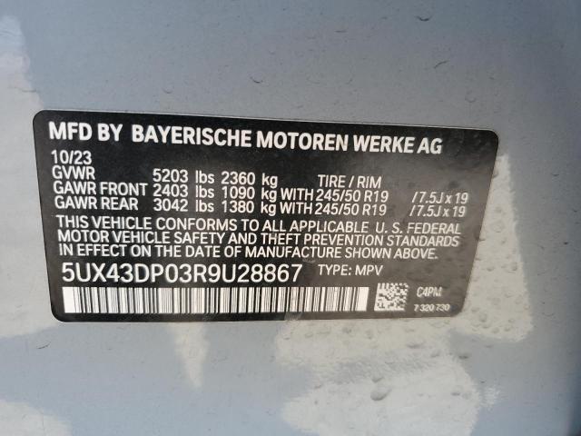 Photo 12 VIN: 5UX43DP03R9U28867 - BMW X3 SDRIVE3 