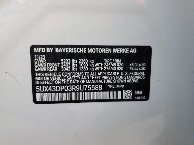 Photo 13 VIN: 5UX43DP03R9U75588 - BMW X3 SDRIVE3 