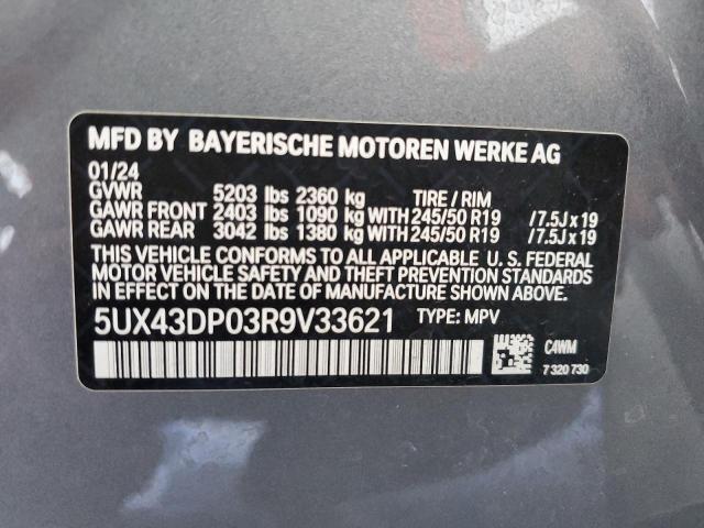 Photo 12 VIN: 5UX43DP03R9V33621 - BMW X3 SDRIVE3 