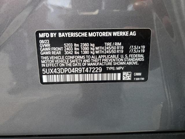 Photo 12 VIN: 5UX43DP04R9T47229 - BMW X3 