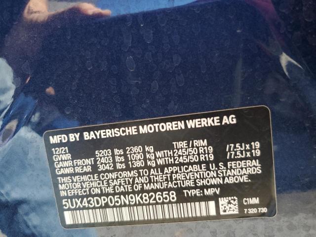 Photo 12 VIN: 5UX43DP05N9K82658 - BMW X3 SDRIVE3 