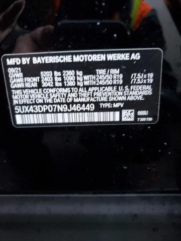 Photo 12 VIN: 5UX43DP07N9J46449 - BMW X3 SDRIVE3 