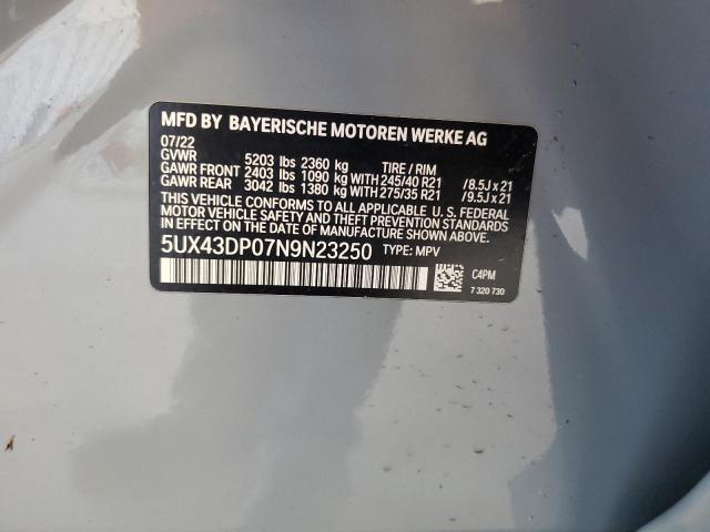 Photo 12 VIN: 5UX43DP07N9N23250 - BMW X3 