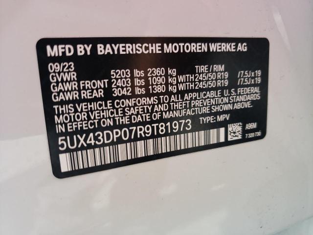 Photo 12 VIN: 5UX43DP07R9T81973 - BMW X3 