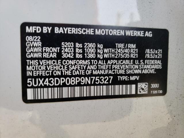 Photo 12 VIN: 5UX43DP08P9N75327 - BMW X3 SDRIVE3 