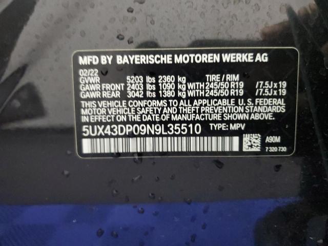 Photo 12 VIN: 5UX43DP09N9L35510 - BMW X3 SDRIVE3 