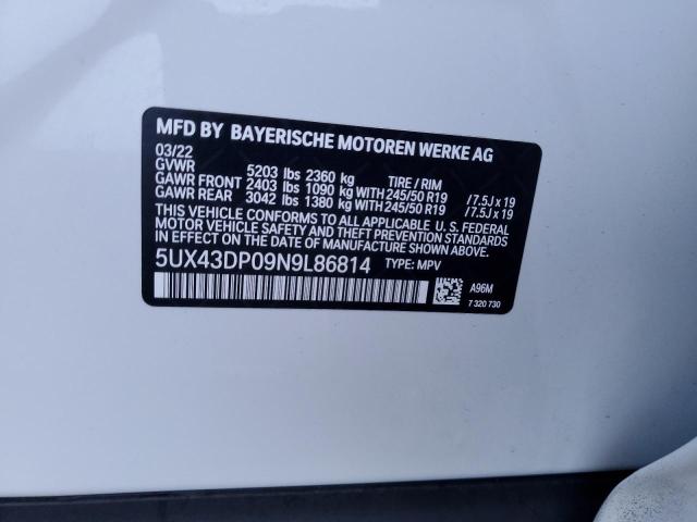 Photo 11 VIN: 5UX43DP09N9L86814 - BMW X3 SDRIVE3 