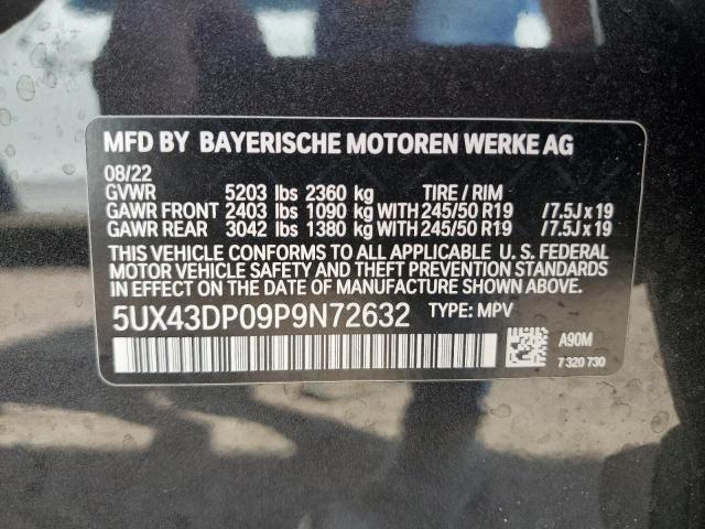 Photo 12 VIN: 5UX43DP09P9N72632 - BMW X3 SDRIVE3 