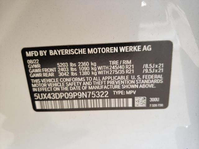 Photo 12 VIN: 5UX43DP09P9N75322 - BMW X3 