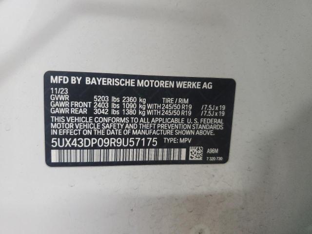 Photo 11 VIN: 5UX43DP09R9U57175 - BMW X3 SDRIVE3 