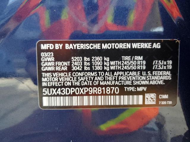 Photo 13 VIN: 5UX43DP0XP9R81870 - BMW X3 SDRIVE3 