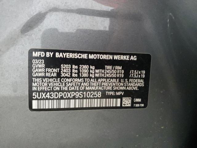 Photo 12 VIN: 5UX43DP0XP9S10258 - BMW X3 