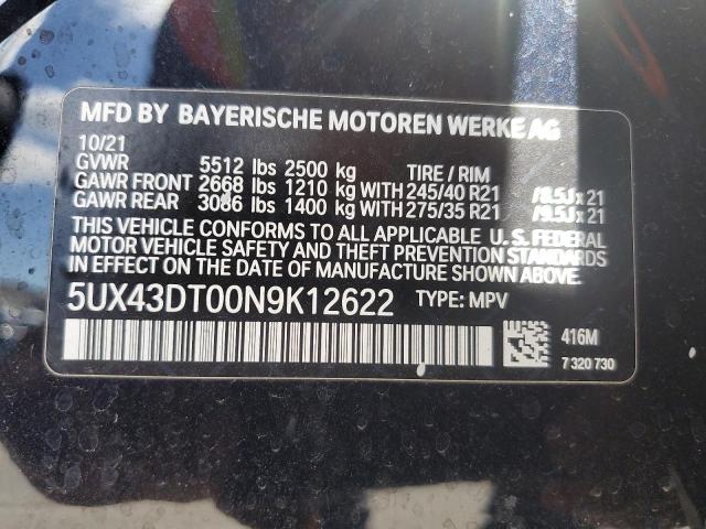 Photo 12 VIN: 5UX43DT00N9K12622 - BMW X4 M40I 