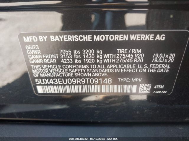 Photo 8 VIN: 5UX43EU09R9T09148 - BMW X5 